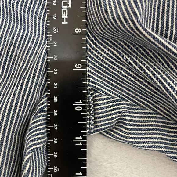 Chicos Pants Womens 0 Small Blue White Stripe Pockets Vintage Lagenlook - Picture 12 of 13